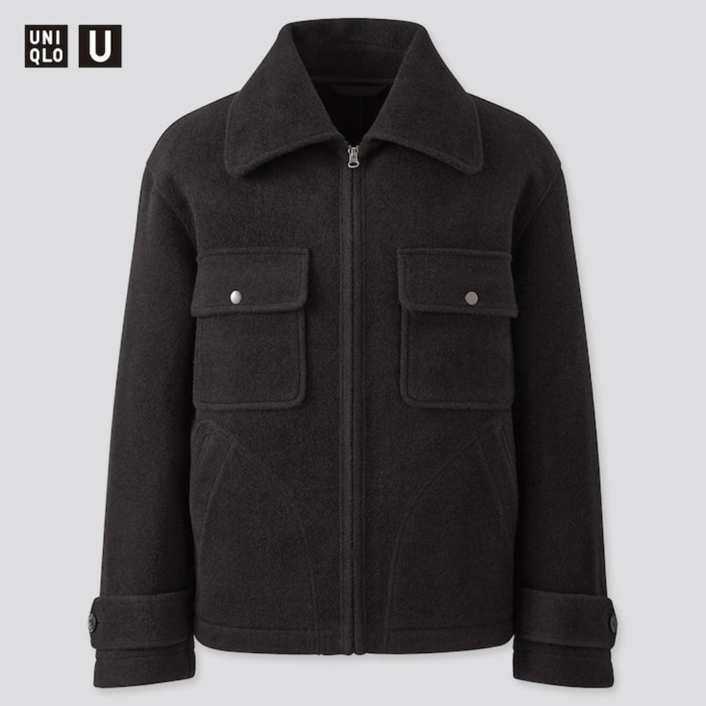 MEN U WOOL-BLEND FLEECE JACKET